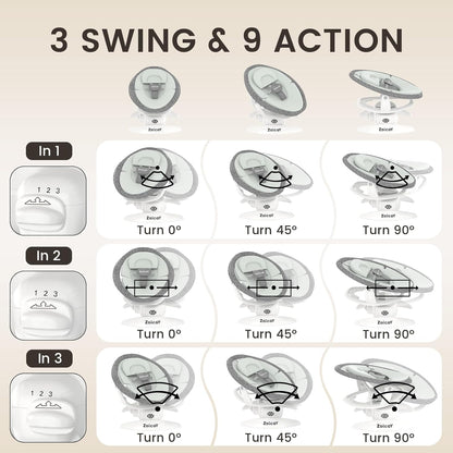 Zoicoy Automatic Baby Rocker - Motion Detection & Bluetooth Swing