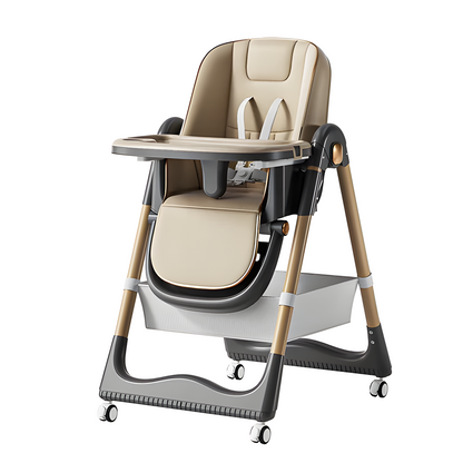 4-in-1 Grow-with-Me High Chair for Baby & Toddler – Recliner, Feeding, Booster Modes, Easy Clean, Rolling Wheels