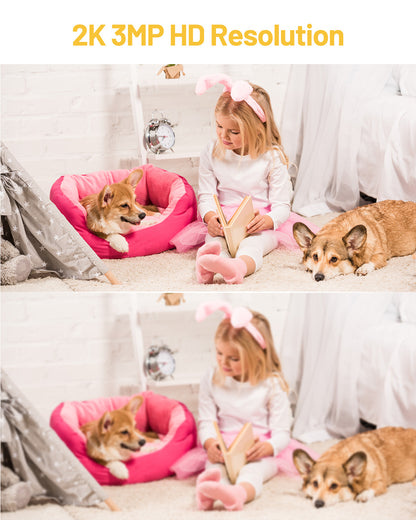 3MP HD WiFi Baby Monitor Camera - Two-Way Audio, Motion Detection & Remote Access