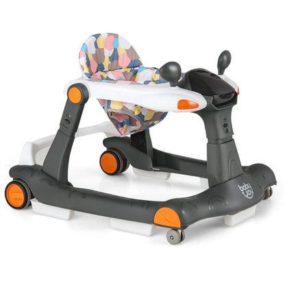 2-In-1 Foldable Activity Push Walker with Adjustable Heights