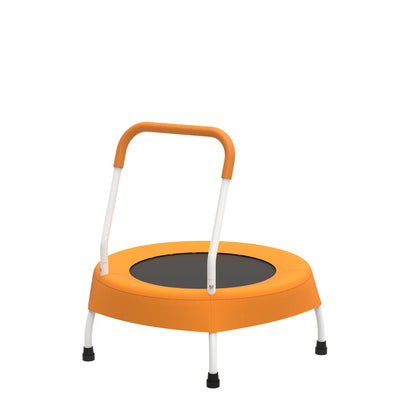 Toddler Trampoline with Safety Handle - 28" Indoor & Outdoor Mini Rebounder for Ages 1-5, Quiet & Foldable