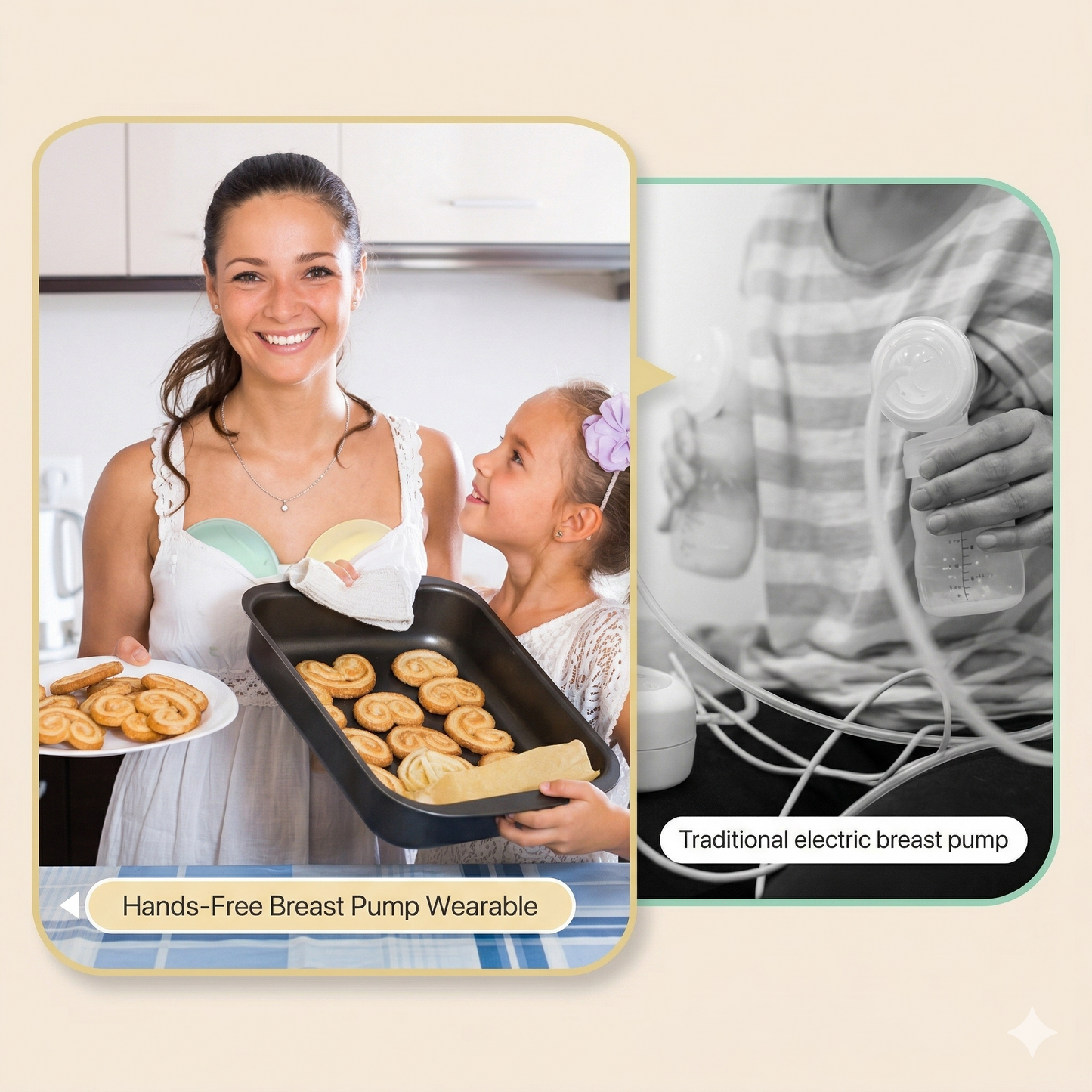 Wearable Electric Breast Pump – Hands-Free, BPA-Free, 3 Modes & 9 Levels