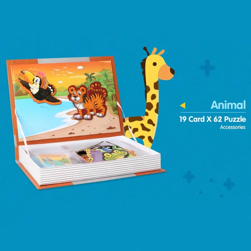 Magnetic 3D Puzzle Book for Kids