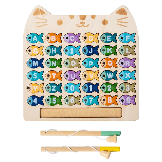 Wooden Magnetic Fishing Game for Kids