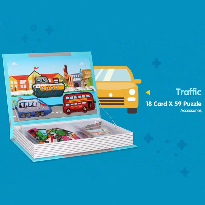 Magnetic 3D Puzzle Book for Kids