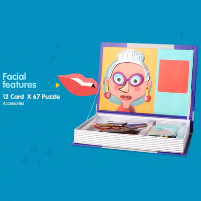 Magnetic 3D Puzzle Book for Kids