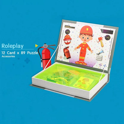 Magnetic 3D Puzzle Book for Kids