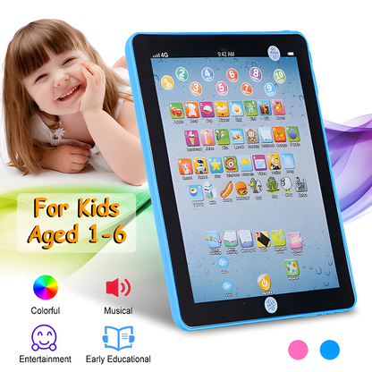 Baby Learning Tablet - Interactive ABC & 123 Educational Toy for Toddlers 1-6, Musical Learning Pad with Lights & Sounds