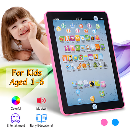 Baby Learning Tablet - Interactive ABC & 123 Educational Toy for Toddlers 1-6, Musical Learning Pad with Lights & Sounds