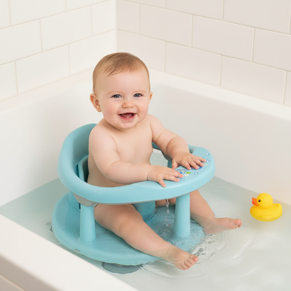 Baby bath chair in use