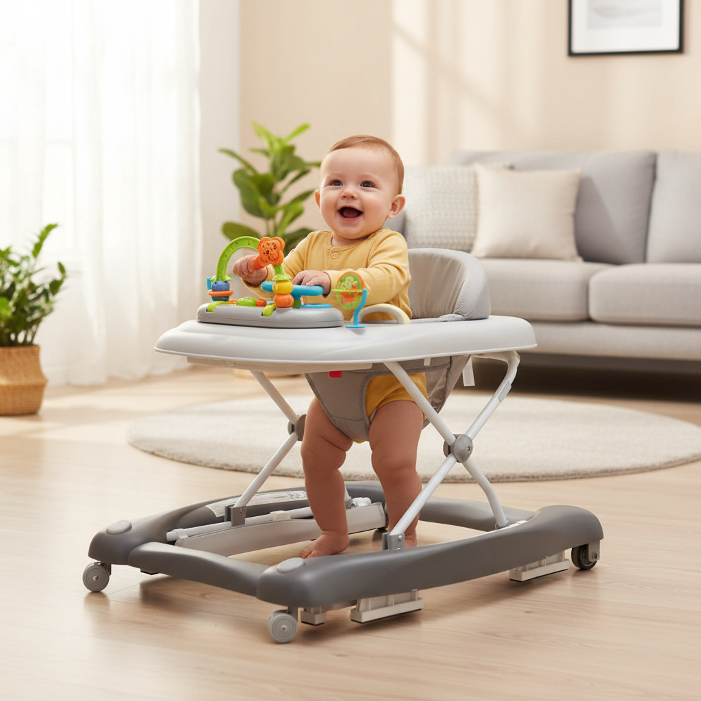 Baby in walker lifestyle