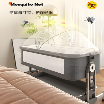Foldable Baby Crib & Bassinet | Adjustable Height, Portable 0–2 Years