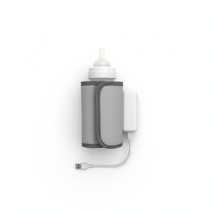 Bottle warmer flat lay with power bank
