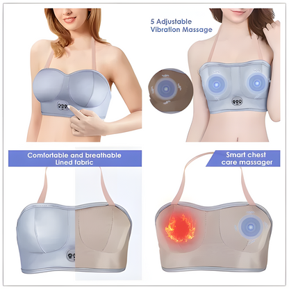Infrared Heating Breast Massage Bra – Vibration & Hot Compress Therapy
