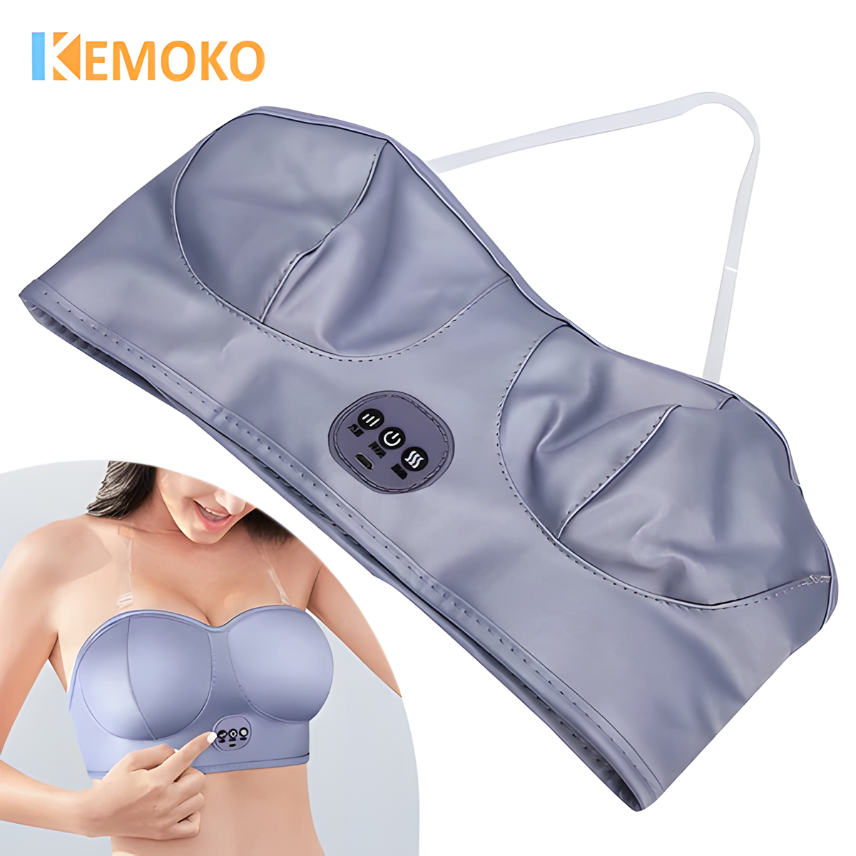 Infrared Heating Breast Massage Bra – Vibration & Hot Compress Therapy