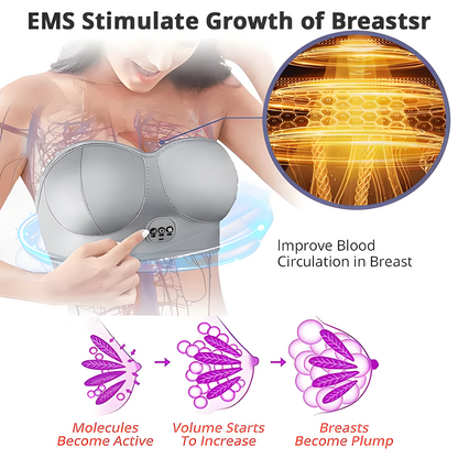 Infrared Heating Breast Massage Bra – Vibration & Hot Compress Therapy