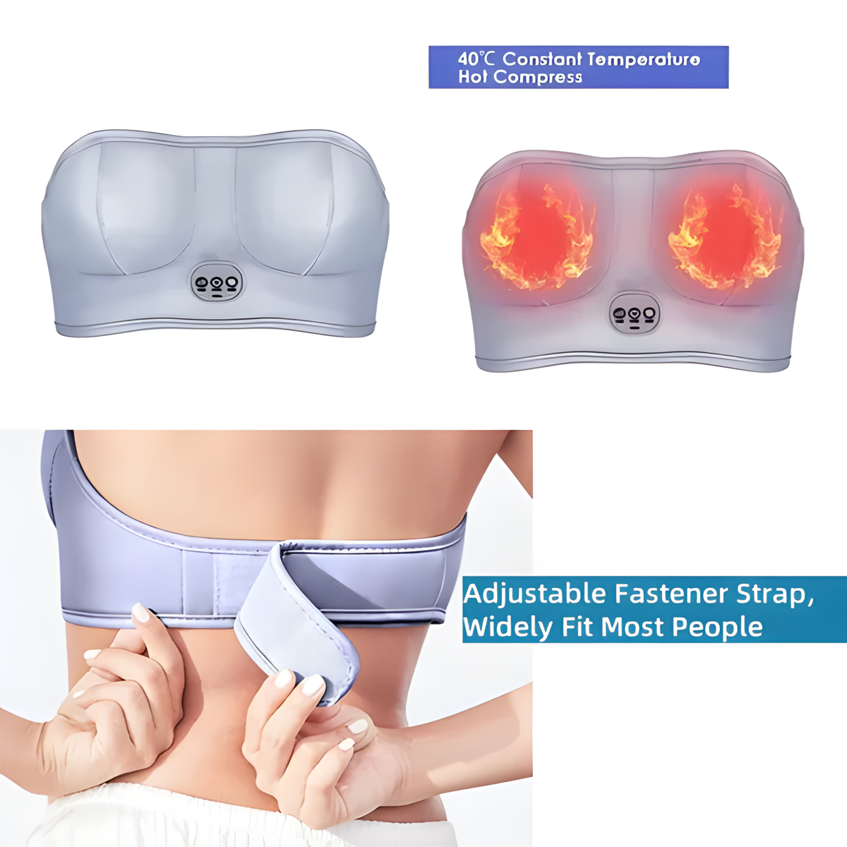 Infrared Heating Breast Massage Bra – Vibration & Hot Compress Therapy