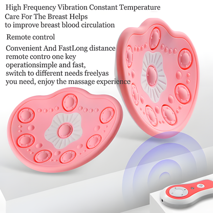 Wireless Breast Massager with Hot Compress & Red Light Therapy