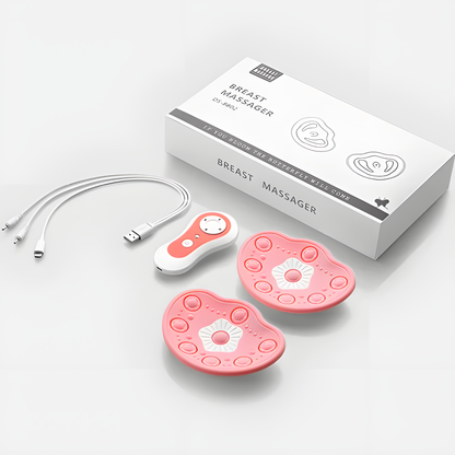 Wireless Breast Massager with Hot Compress & Red Light Therapy