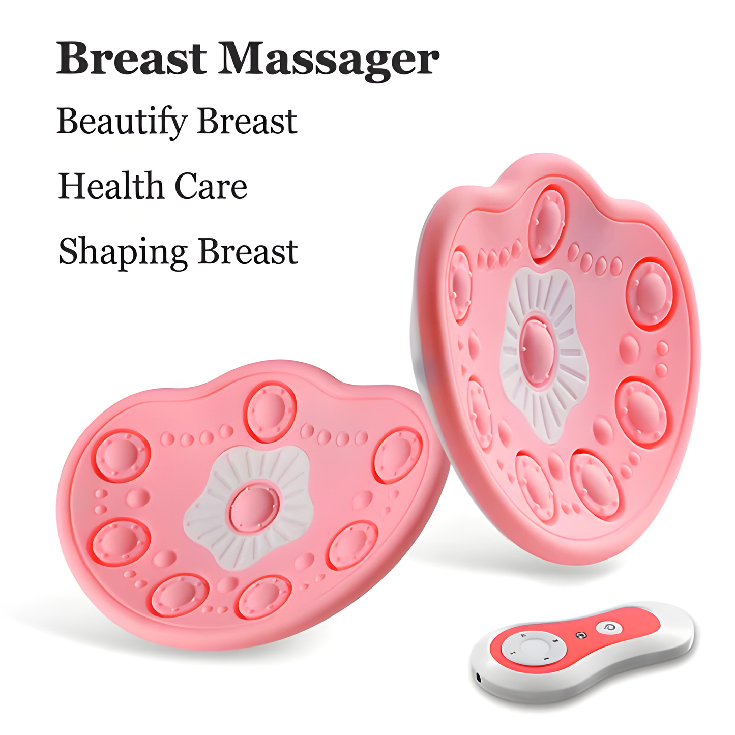 Wireless Breast Massager with Hot Compress & Red Light Therapy