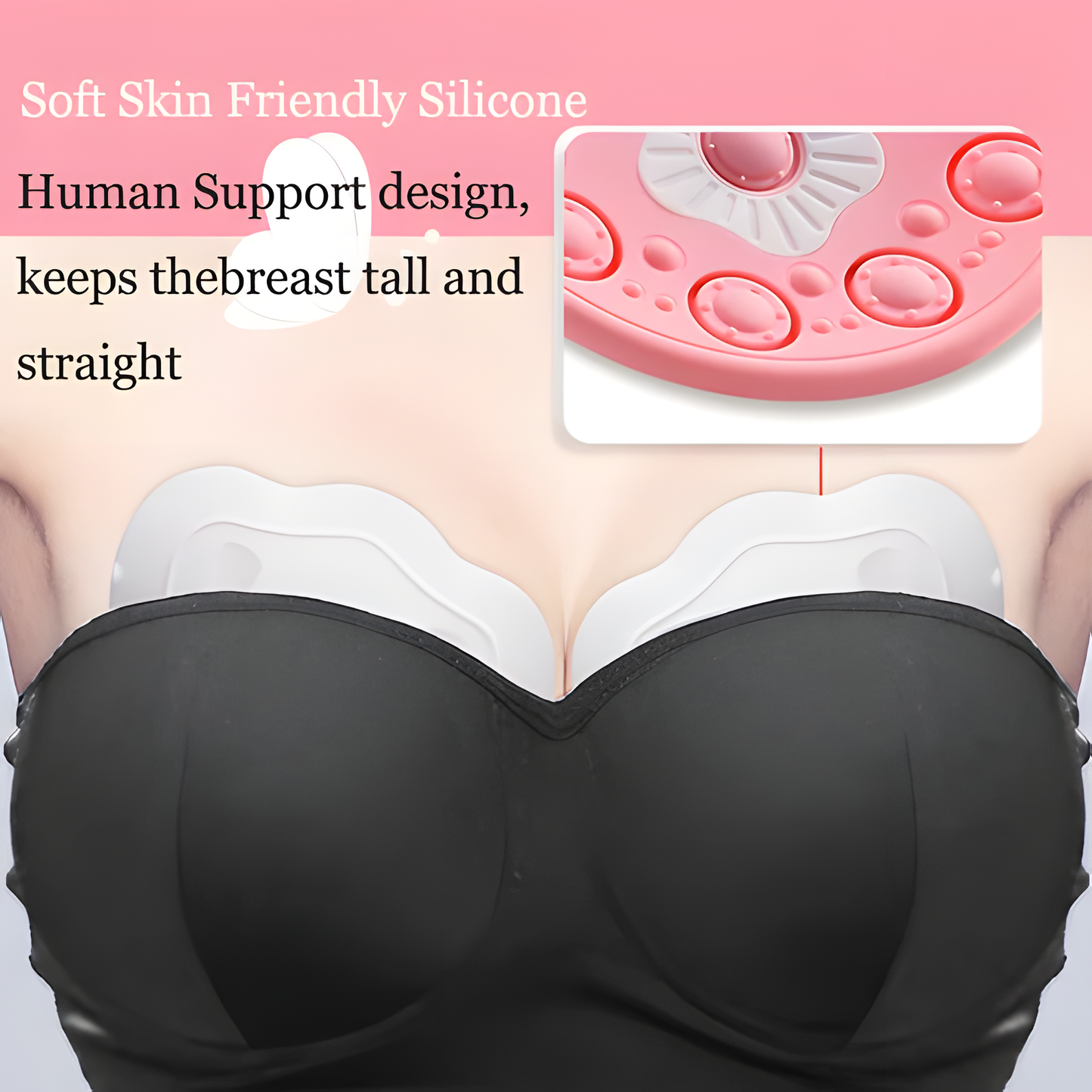 Wireless Breast Massager with Hot Compress & Red Light Therapy