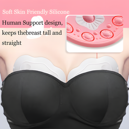 Wireless Breast Massager with Hot Compress & Red Light Therapy