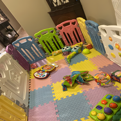 Baby Crawling Play Mat (8 Pieces) | 2.5cm Thick Non-Slip Foam Puzzle Gym Mat for Kids