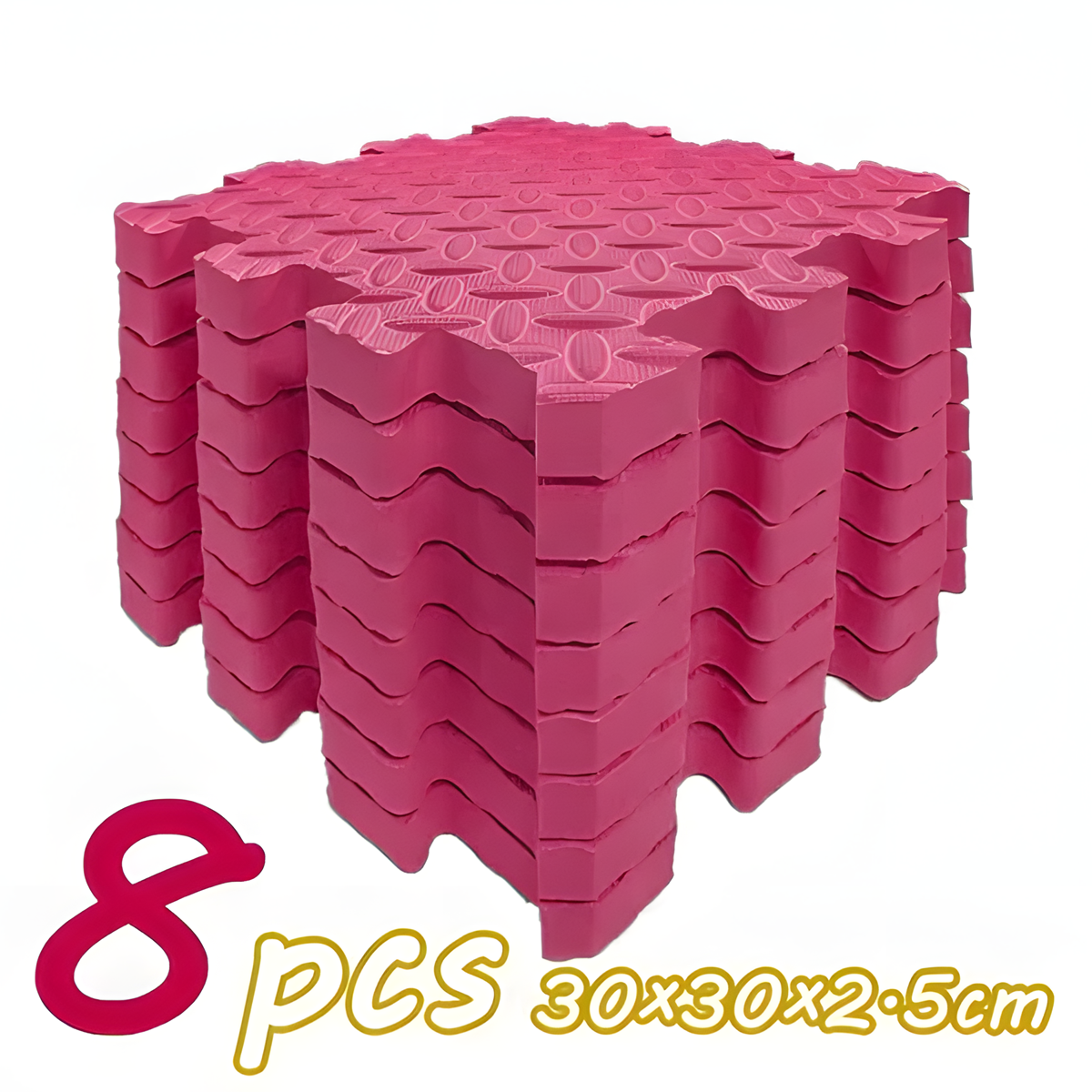 Baby Crawling Play Mat (8 Pieces) | 2.5cm Thick Non-Slip Foam Puzzle Gym Mat for Kids