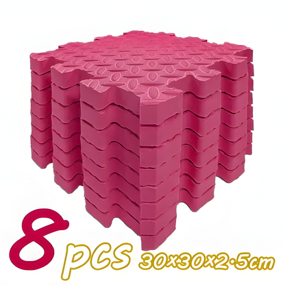 Baby Crawling Play Mat (8 Pieces) | 2.5cm Thick Non-Slip Foam Puzzle Gym Mat for Kids