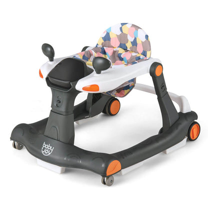 2-In-1 Foldable Activity Push Walker with Adjustable Heights