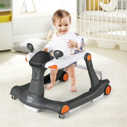 2-In-1 Foldable Activity Push Walker with Adjustable Heights