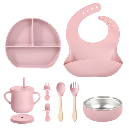 Baby Silicone Feeding Set – 6-Piece BPA-Free Tableware for Toddlers