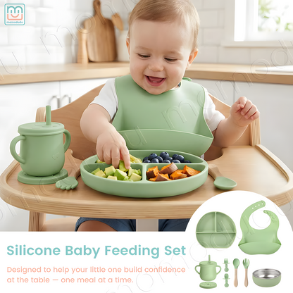Baby Silicone Feeding Set – 6-Piece BPA-Free Tableware for Toddlers