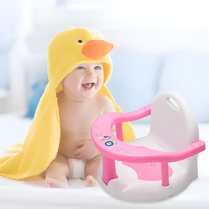 Foldable Baby Bath Seat with Suction Cups | Non-Slip Wrap-Around Bath Chair for Infants