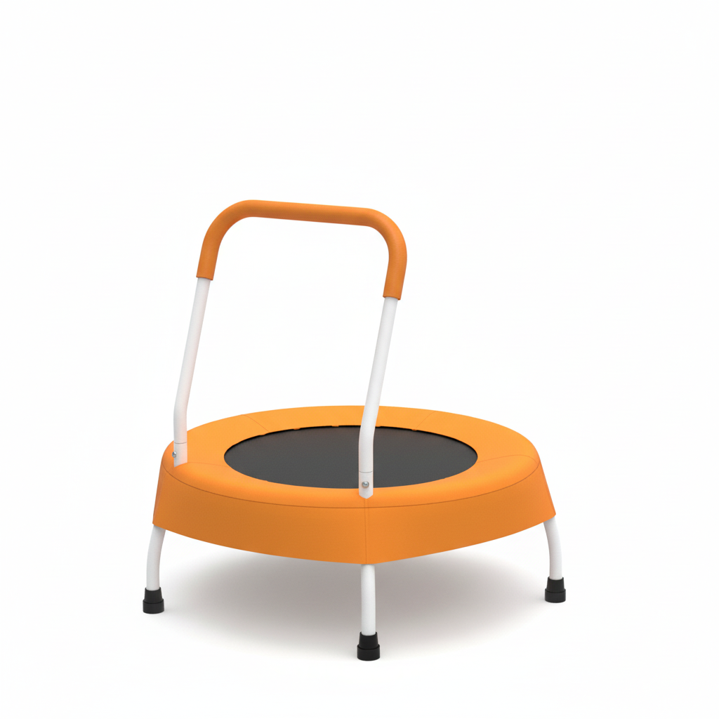 Kids Mini Trampoline Clean White Background