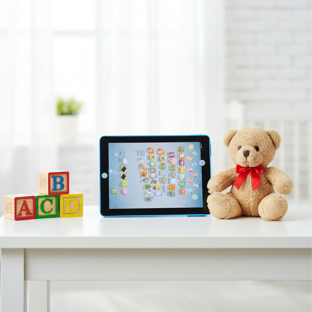 Learning tablet styled with toys