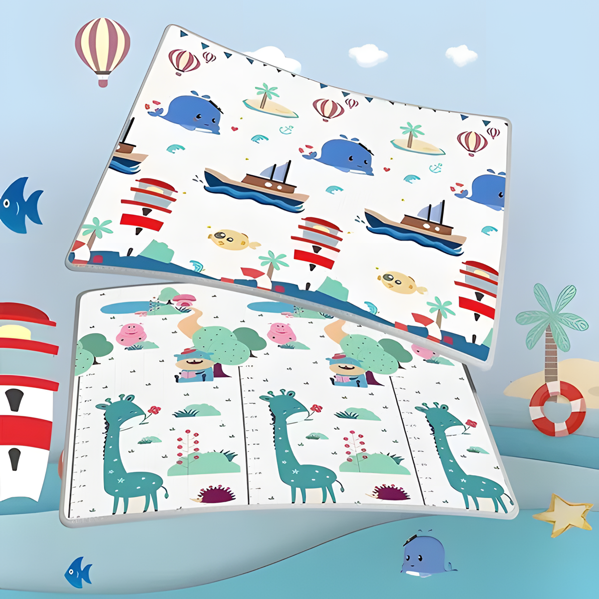Baby Crawling Play Mat | Foldable Double-Sided Foam Safety Rug for Children (0.5cm & 1cm)