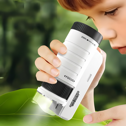 Microscope on leaf