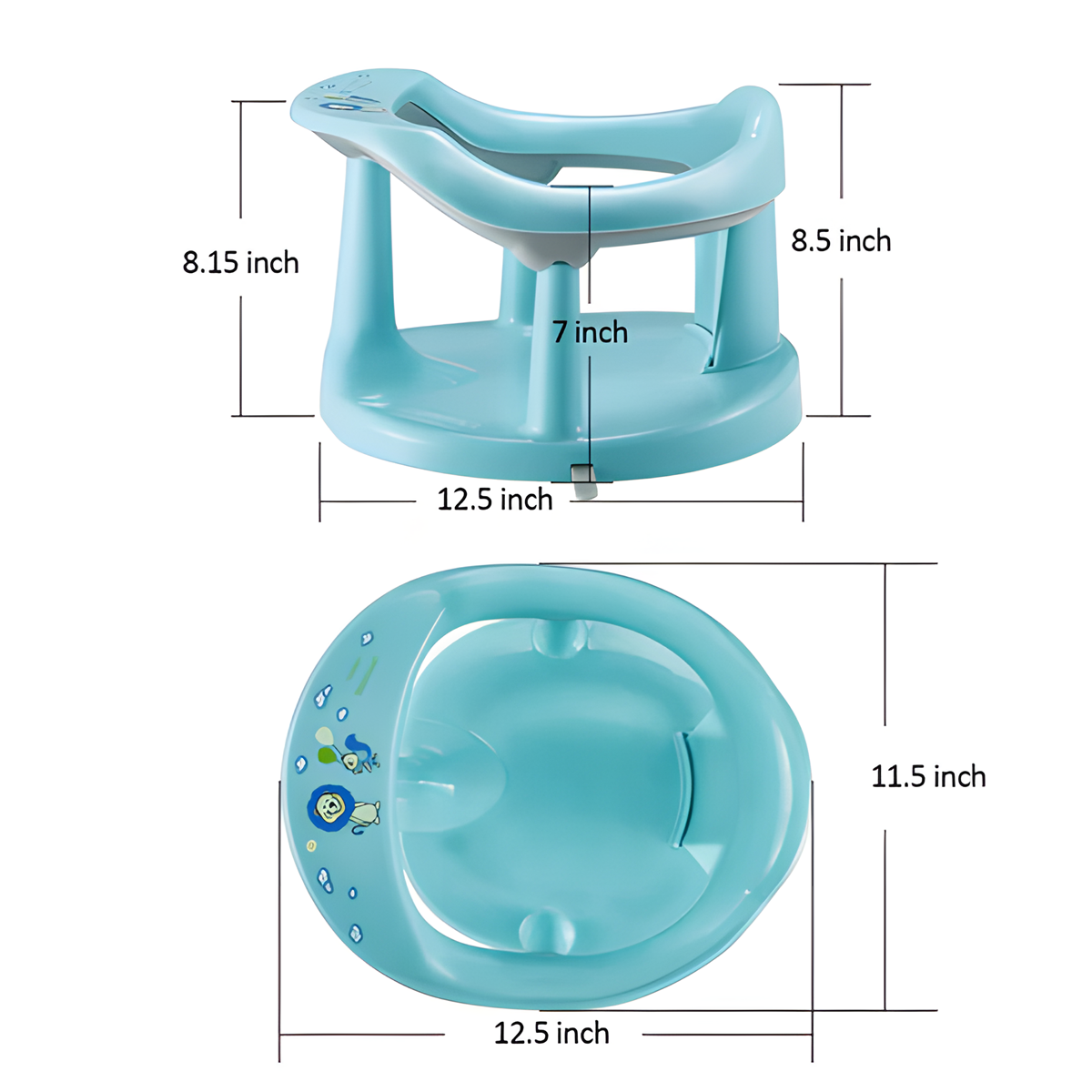 Baby Bath Chair with Suction Cups - Anti-Slip Infant Bath Seat, 6-18 Months