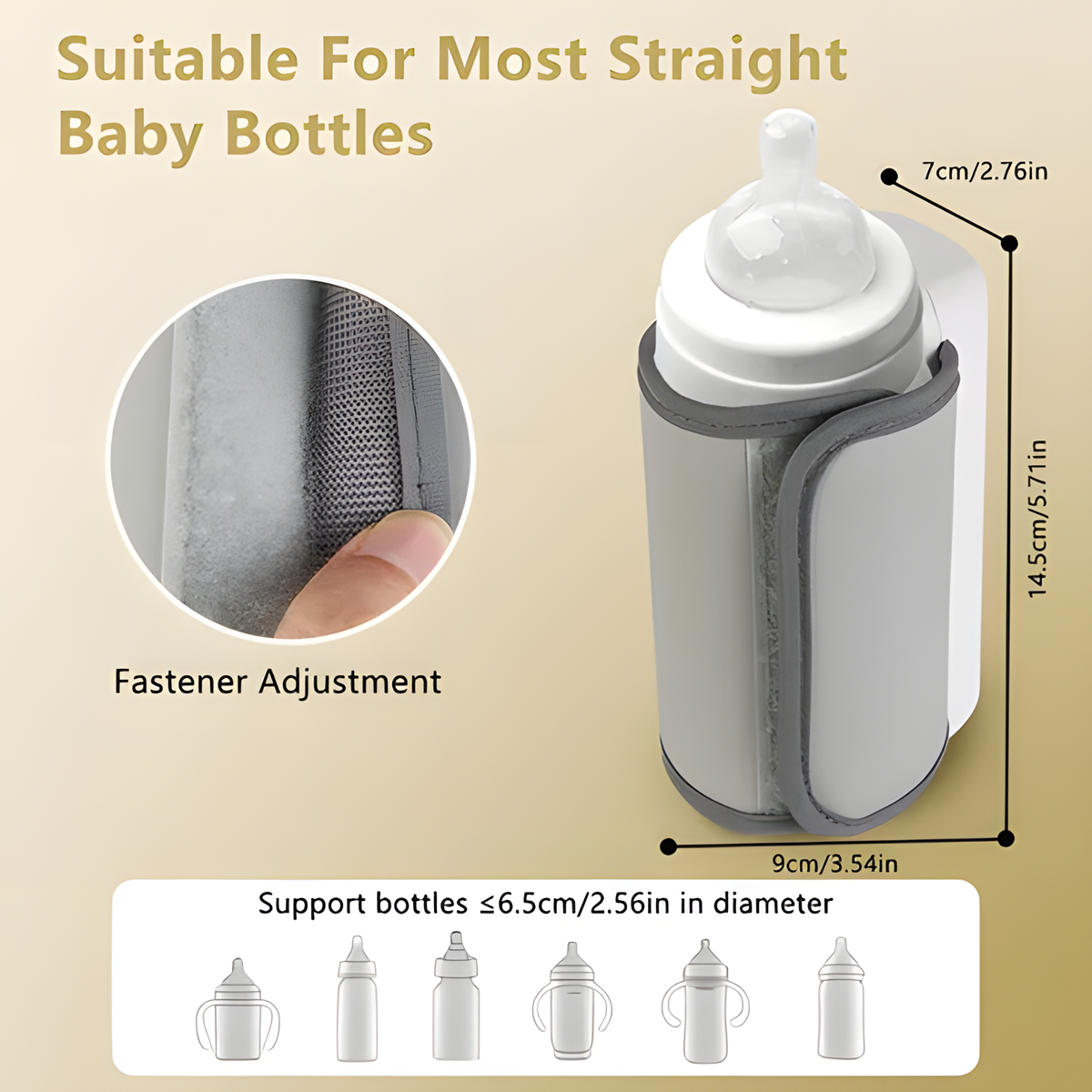 Portable Baby Bottle Warmer - USB Rechargeable Travel Milk Warmer with Digital Display & 4 Temperature Settings