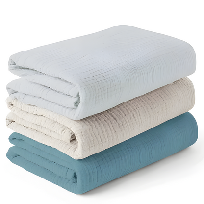 Muslin Baby Swaddle Blankets (3-Pack) | Soft Breathable Newborn Wrap for Boys & Girls