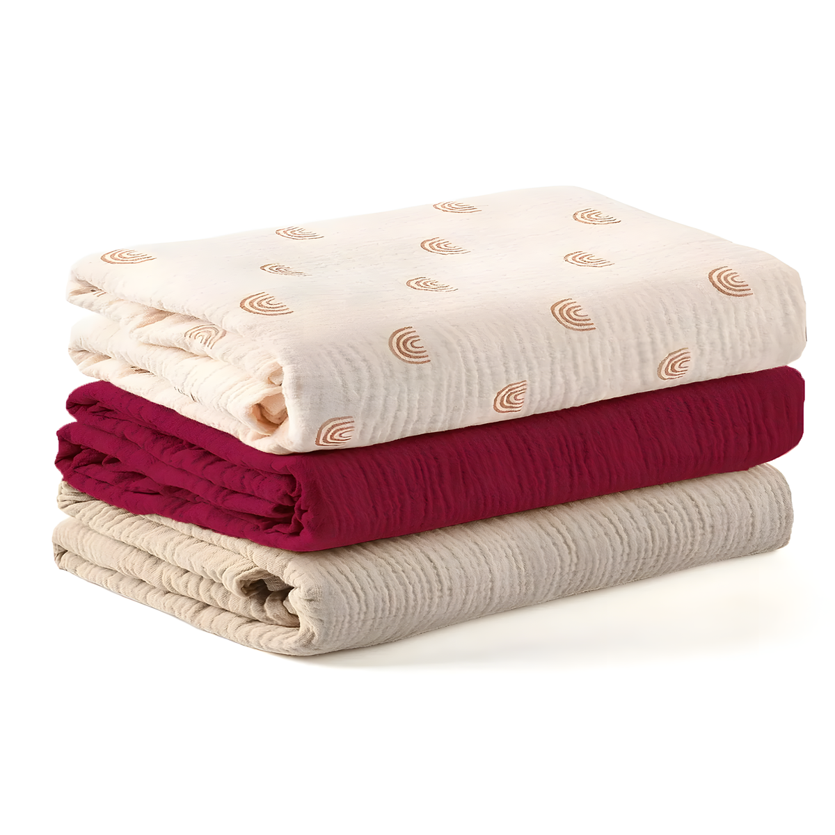 Muslin Baby Swaddle Blankets (3-Pack) | Soft Breathable Newborn Wrap for Boys & Girls