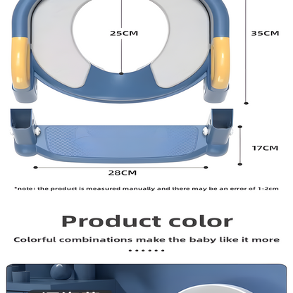 Measurement chart of a children's scooter with dimensions labeled.