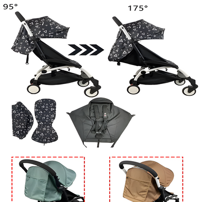 Stroller Canopy Cover & Seat Cushion Set (3pcs) | Compatible with Babyzen YOYO & YOYO2