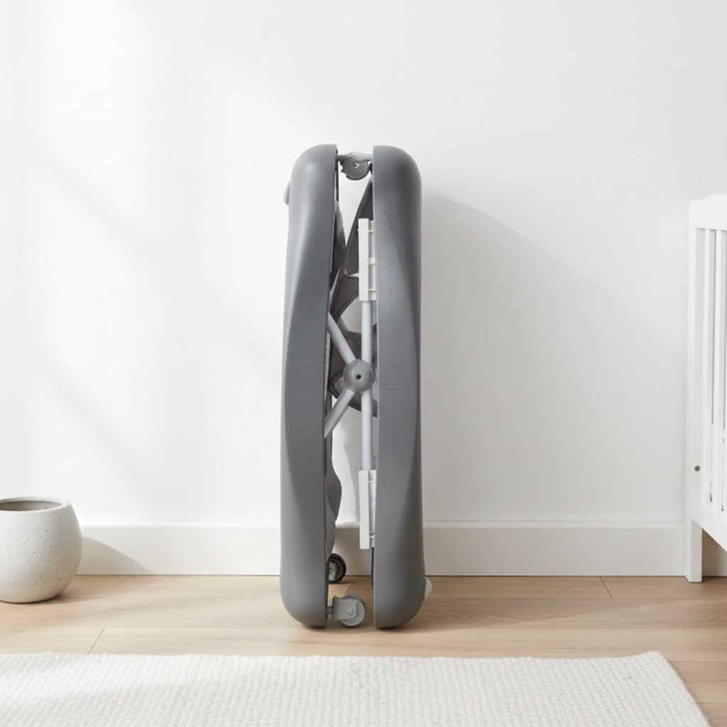 Walker folded for storage