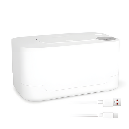 Baby Wipe Warmer - USB-C Rechargeable Portable Wipe Heater with 3 Temperature Settings & LED Display, Top-Heating Design